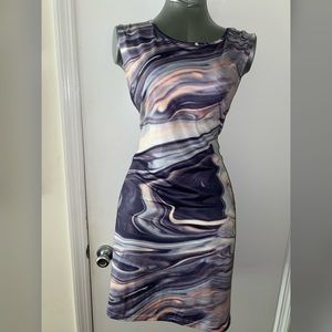 Multi colored short sleeve dress